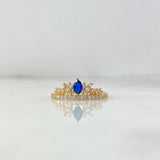 Anillo Tiara 15s 2.1gr / T7 / Circones Blancos Azul Oro Amarillo