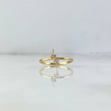 Anillo Rayo 1.25gr / T5 3/4 / Circones Blancos Oro Amarillo