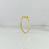 Anillo Rayo 1.25gr / T5 3/4 / Circones Blancos Oro Amarillo