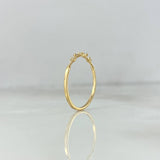 Anillo Puntos Cruz 0.85gr / T7 1/4 / Circones Blancos Oro Amarillo