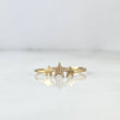 Anillo Tres Estrellas 0.85gr / T7 / Circones Blancos Oro Amarillo ©