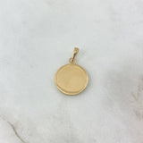 Dije Placa Circulo 2.25gr / 2.3cm / Circones Blancos Oro Amarillo ©