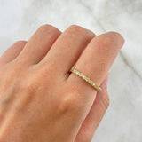 Anillo Churumbela Circulos 2.25gr / T7 3/4 / Circones Blancos Oro Amarillo *