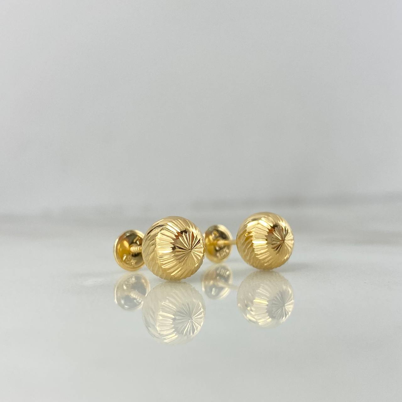 Topos Bola 1.15gr / 8mm Diamantada Oro Amarillo ©