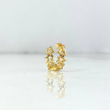 Piercing Simulador Earcuuf 1gr / 1.2cm / Estrellas Oro Amarillo (Joya)