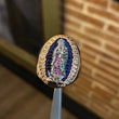 Anillo Virgen Guadalupe 12gr T10 1/2 Circones Blancos Fucsias Verdes Dos Oros Rosa Blanco