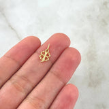 Dije Trebol 0.3gr / 1.4cm / Silueta Lisa Oro Amarillo 18K