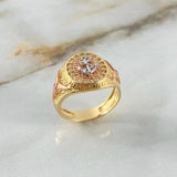 Anillo Ancla Estrella 6.25gr / T9 / Circones Blancos Tres Oros *