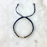 Pulsera Caballo Galopante 1.35gr / 3mm Bolas Lisas 10 und Oro Amarillo *