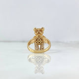 Anillo Oso Articulado 5.8gr / T5 / Circones Blancos Negros Oro Amarillo