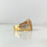 Anillo Caballo 6.15gr / T10 / Circones Blancos Tres Oros *