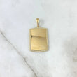 Dije Placa Rectangular 5.35gr / 3.8cm-3cm / Circones Blancos Oro Amarillo