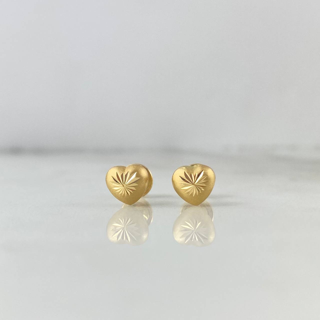 Topos Corazón 0.75gr / Diamantado Oro Amarillo