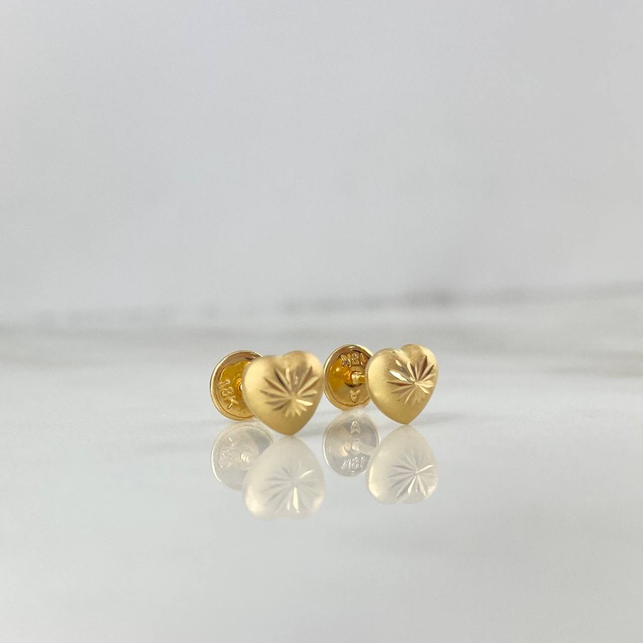 Topos Corazón 0.75gr / Diamantado Oro Amarillo