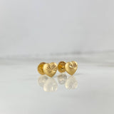 Topos Corazón 0.75gr / Diamantado Oro Amarillo