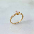 Anillo Solitario Churumbela Flor 1.75gr / T5 3/4 / Circones Blancos Oro Amarillo