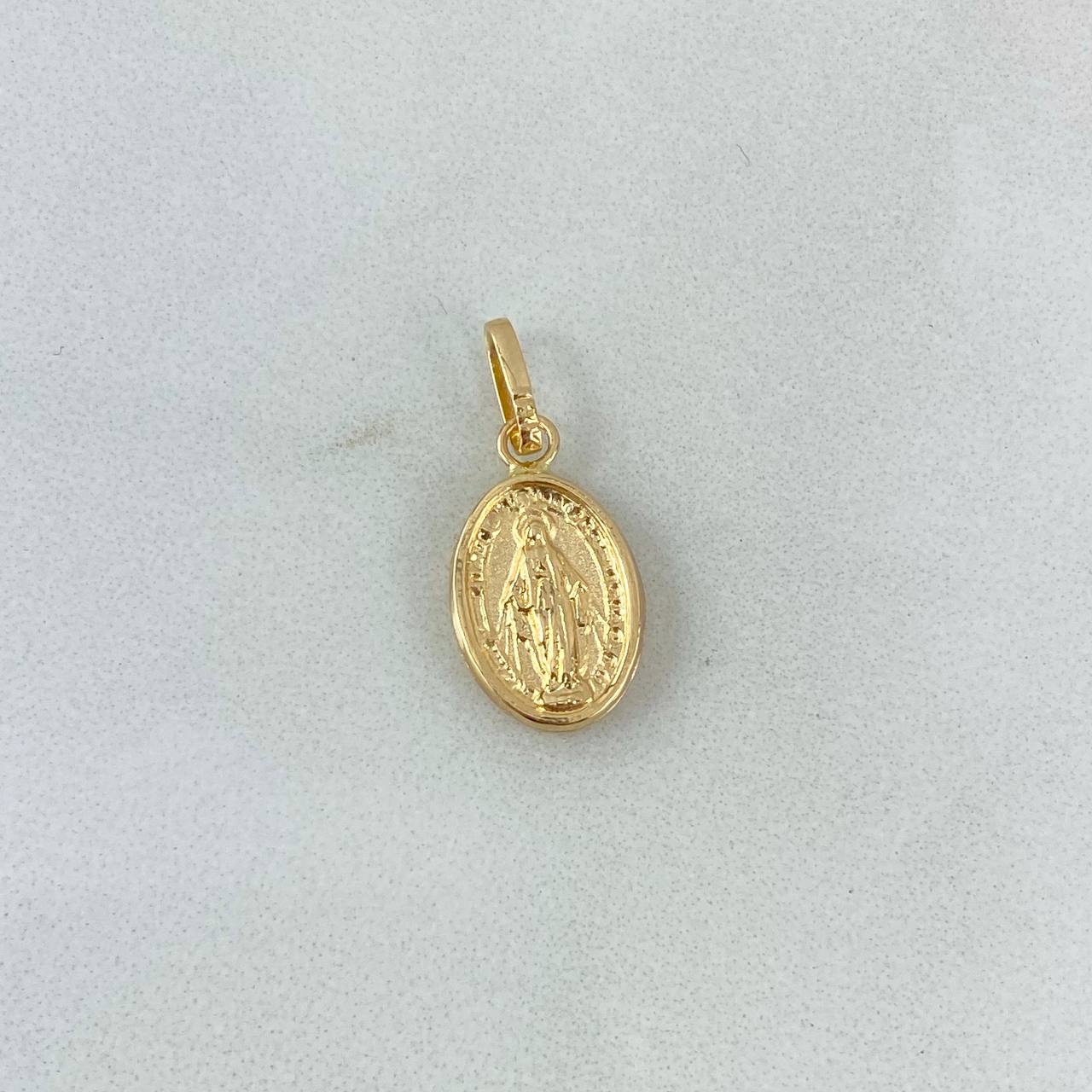 Dije Virgen Milagrosa 0.8gr / 2.1cm / Troquelado Oro Amarillo