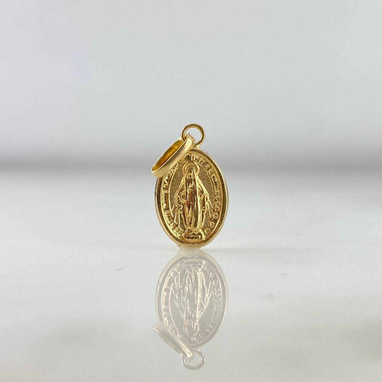 Dije Virgen Milagrosa 0.8gr / 2.1cm / Troquelado Oro Amarillo