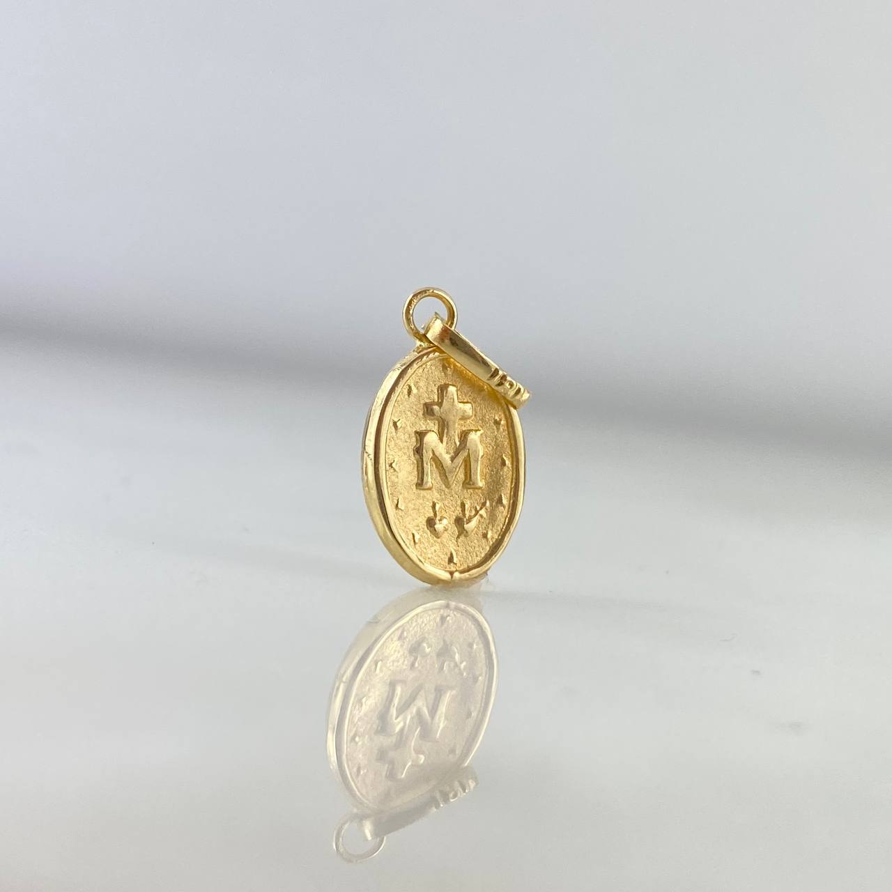 Dije Virgen Milagrosa 0.8gr / 2.1cm / Troquelado Oro Amarillo