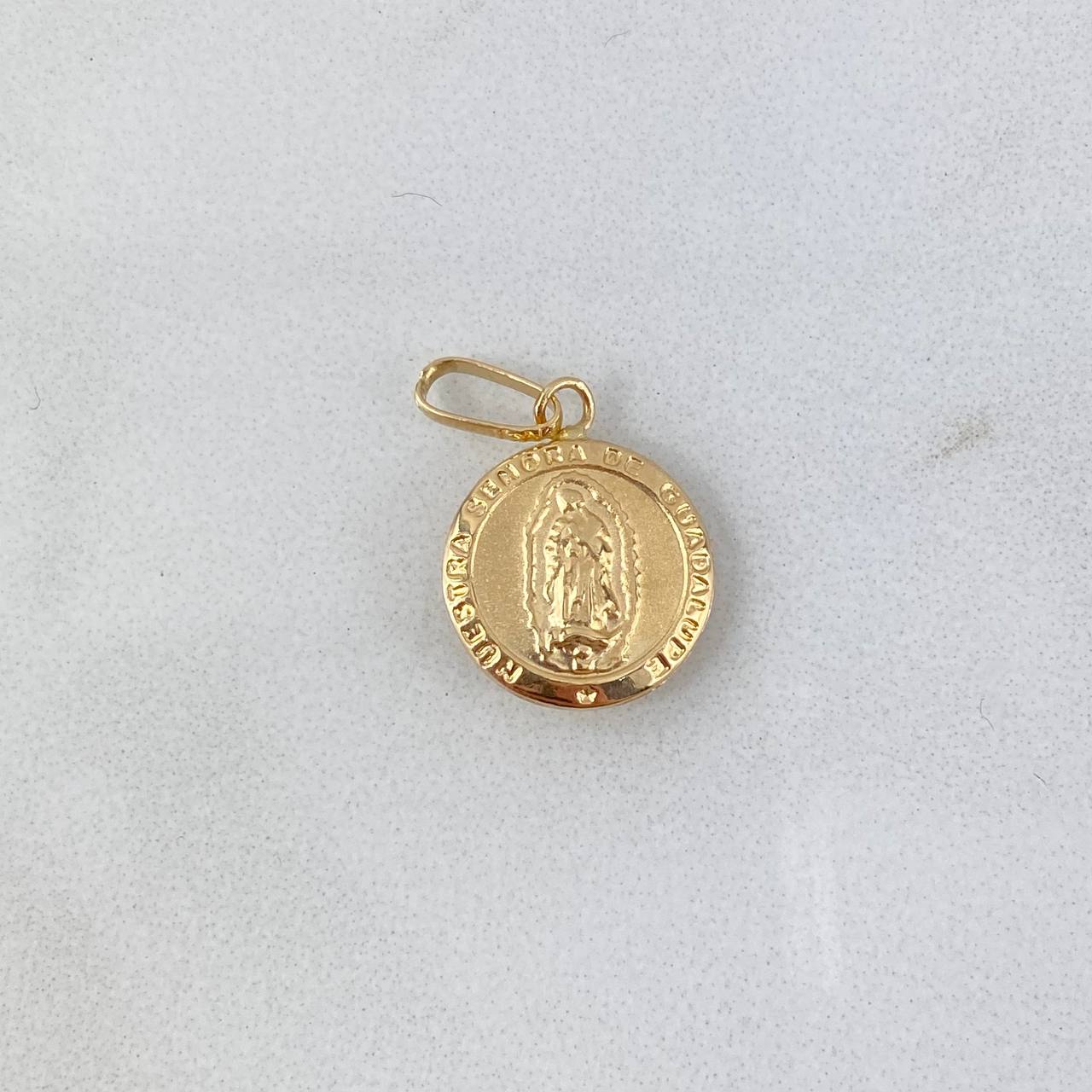 Dije Virgen Guadalupe 0.6gr / 2cm / Circular Oro Amarillo