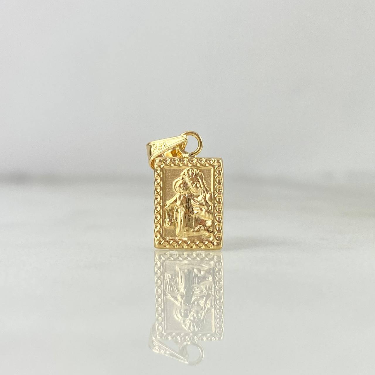 Dije Doble Faz 0.5gr / 1.8cm / Virgen del Carmen-Sagrado Corazon de Jesus Oro Amarillo