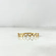 Anillo Laurel 1.3gr / T6 3/4 / Circones Blancos Oro Amarillo