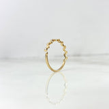 Anillo Laurel 1.3gr / T6 3/4 / Circones Blancos Oro Amarillo