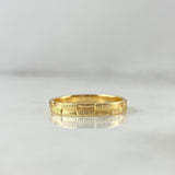 Anillo Texturizado Rectangular 2.1gr / T6 / Oro Amarillo