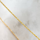 Cadena Lazo 0.95gr / 50cm + Dije Luna Troquelada 0.35gr / 1.6cm Oro Amarillo (Oferta)