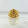 Anillo Signo Peso 10gr / T8 / Ovalado Circones Blancos Oro Amarillo ©