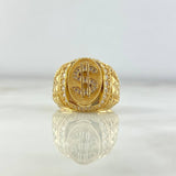 Anillo Signo Peso 10.95gr / T9 / Circones Blancos Oro Amarillo