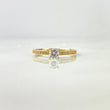 Anillo Solitario Churumbela 1.45gr / T6 1/4 / Circones Blancos Oro Amarillo