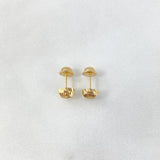 Topos Media Bola 0.7gr / 6mm Diamantados Oro Amarillo 18K &