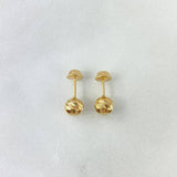 Topos Bola 6mm 0.7gr / Diamantada Oro Amarillo