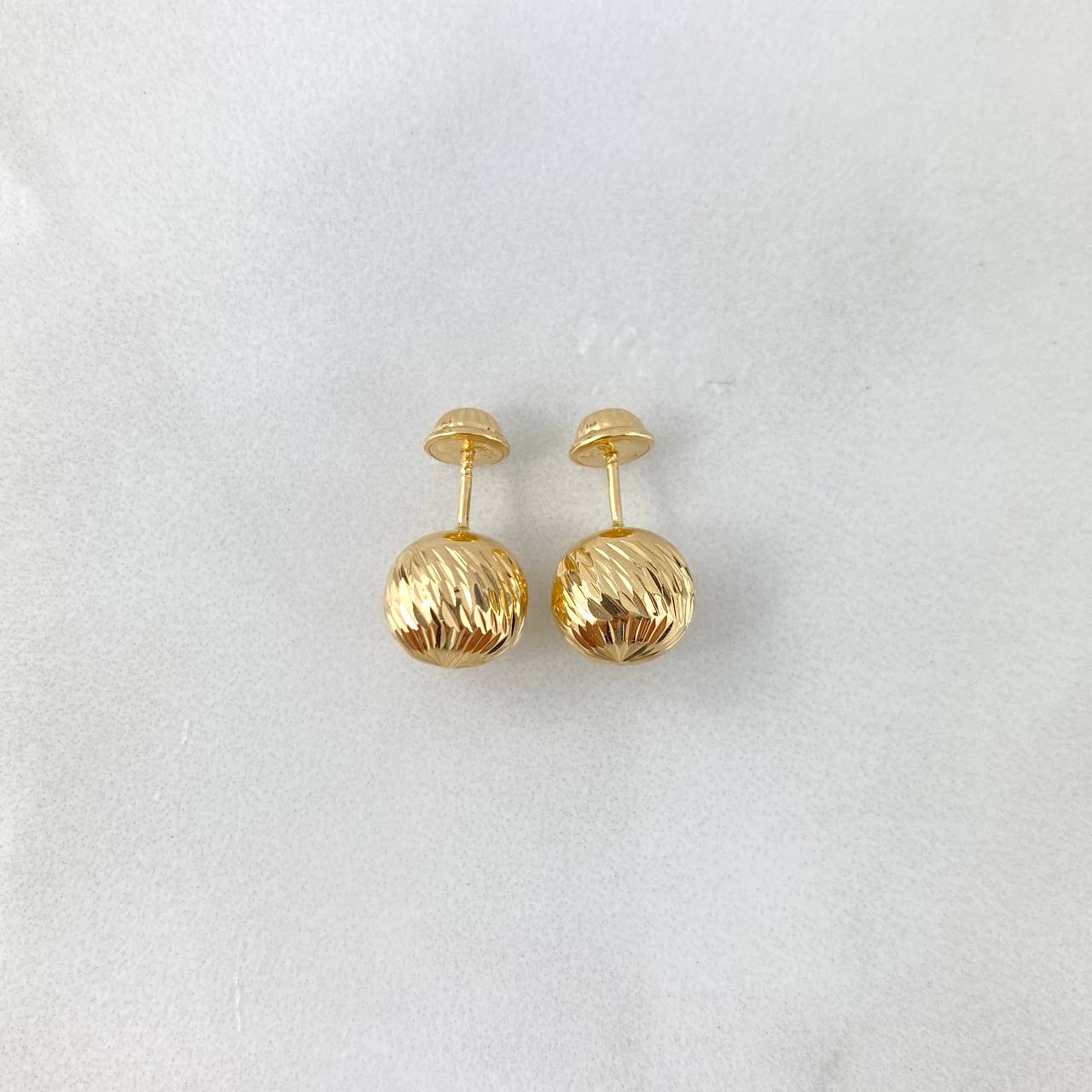 Topos Bola 9mm 1.3gr / Diamantada Oro Amarillo