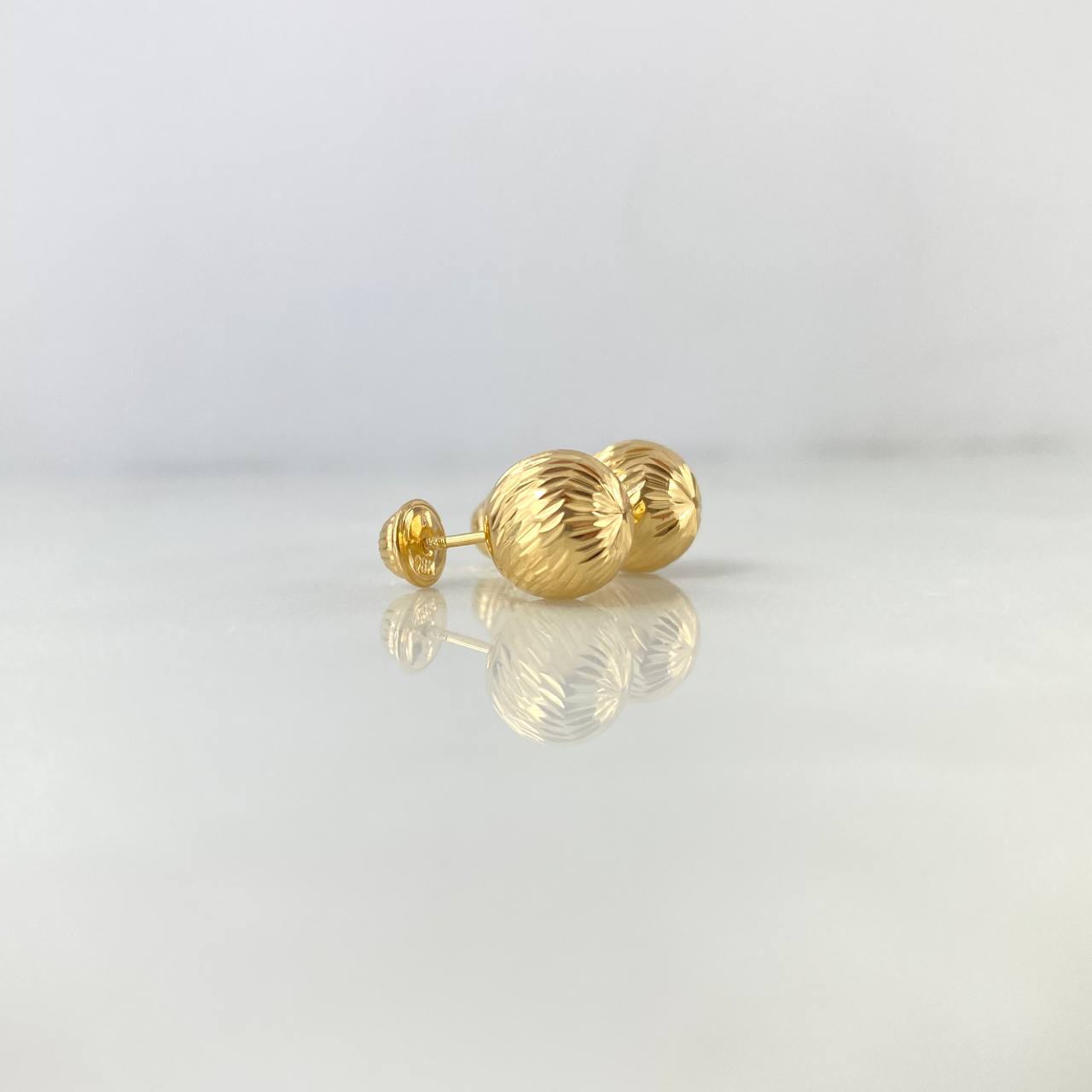 Topos Bola 1.45gr / 9mm Diamantada Oro Amarillo 18K