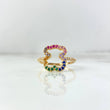 Anillo Silueta Oso TS 3.1gr / T8 3/4 / Circones Colores Oro Amarillo