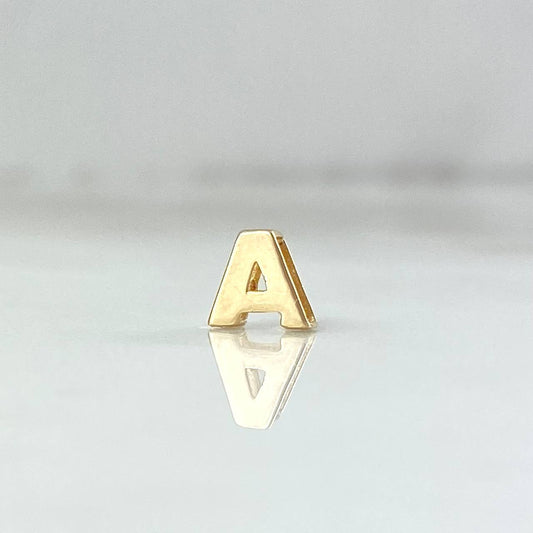 Herraje Letra A 0.25gr / 6mm Tambor Oro Amarillo 18K