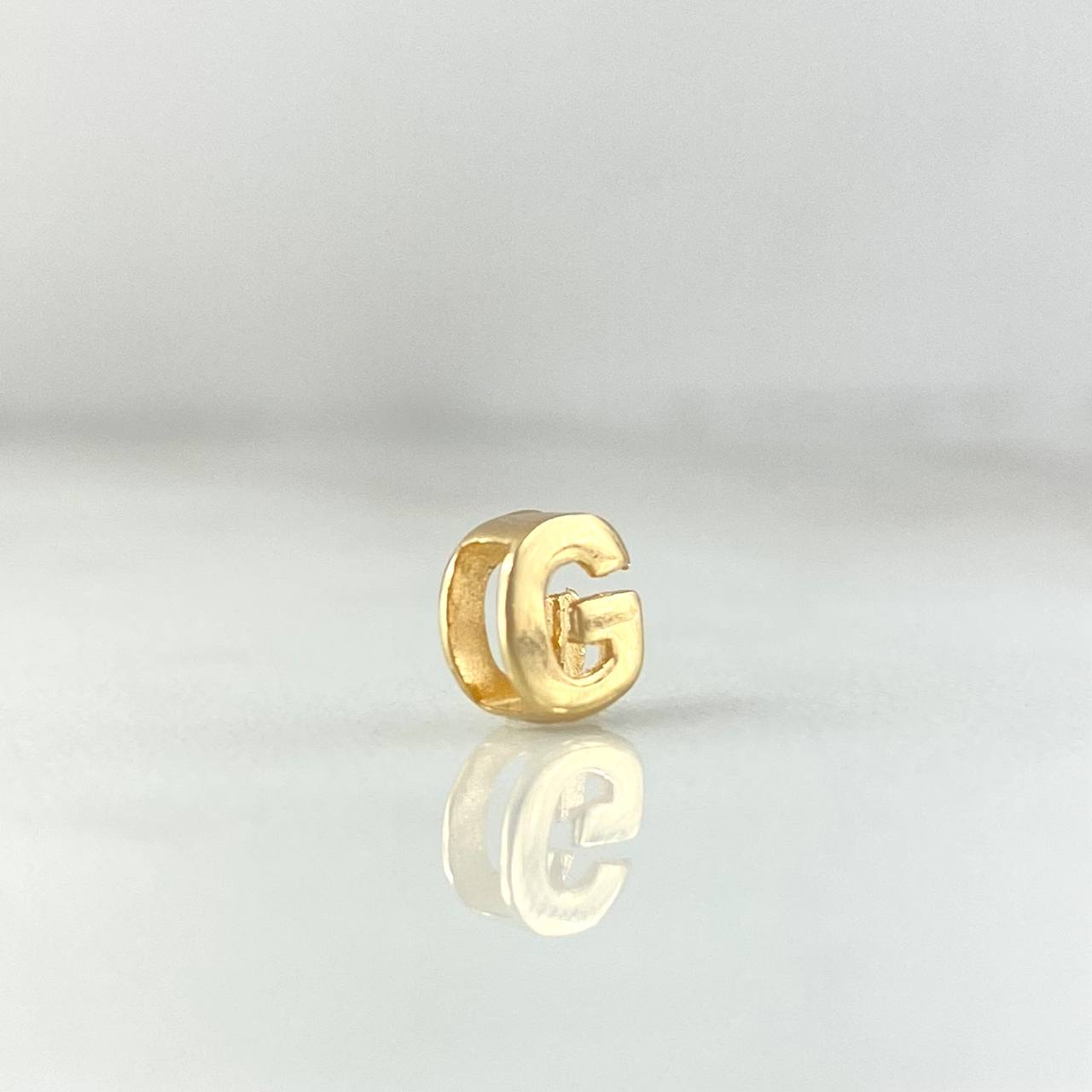 Herraje Letra G 0.35gr / 6mm Tambor Oro Amarillo 18K