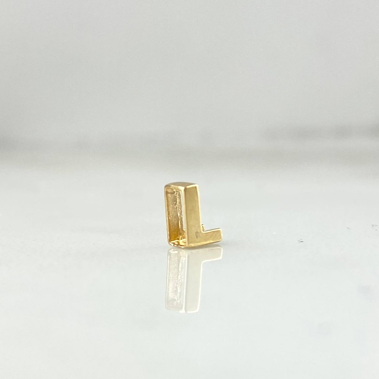 Herraje Letra L 0.25gr / 6mm Tambor Oro Amarillo 18K