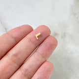 Herraje Letra L 0.25gr / 6mm Tambor Oro Amarillo 18K