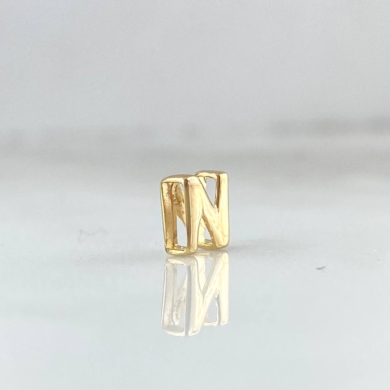 Herraje Letra N 0.4gr / 6mm / Tambor Oro Amarillo