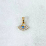 Dije Ojo Mistico 0.55gr / 1.2cm / Circones Blancos-Azul Celeste Oro Amarillo