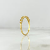 Anillo Triple Segmento 1.55gr / T9 / Circones Blancos Oro Amarillo