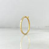 Anillo Cruz 1.3gr / T7 / Circones Blancos Oro Amarillo