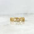 Anillo Corazones 2.45gr / T7 / Circones blancos Oro Amarillo