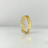 Anillo Corazones 2.3gr / T6 / Circones blancos Oro Amarillo