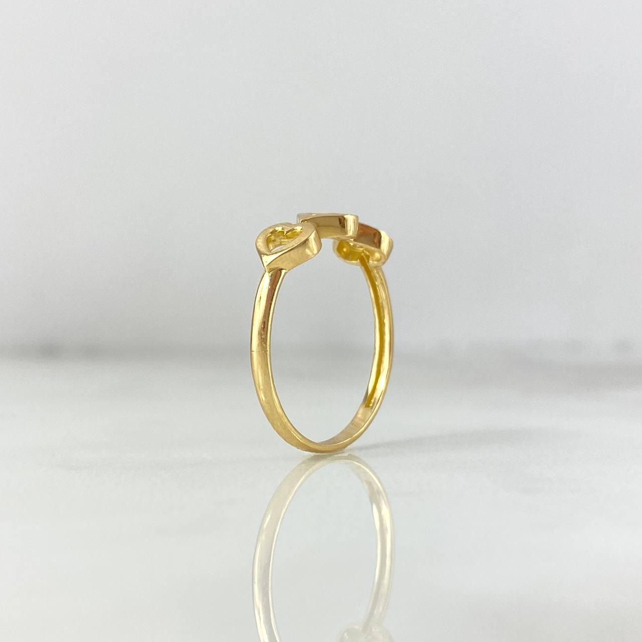 Anillo Tres Corazones 1.6gr / T6 / Oro Amarillo