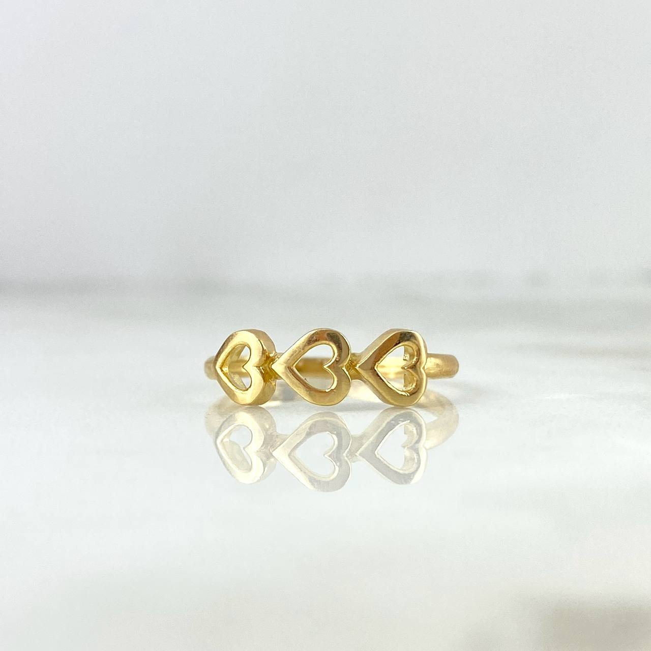 Anillo Tres Corazones 1.6gr / T6 / Oro Amarillo