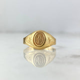 Anillo Sello Virgen Milagrosa 1.7gr / T6 1/4 / Estrellas Oro Amarillo